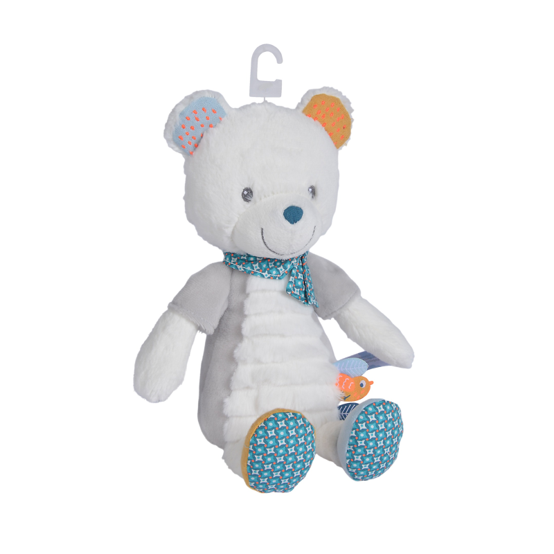  arthur the bear soft toy white grey blue 25 cm 